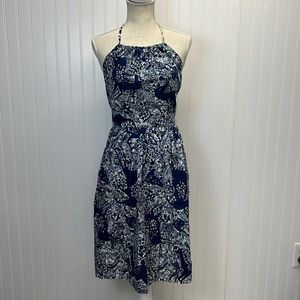 Vintage Vikinga’s African Tye-dye‎ Halter Mini Wrap Dress Sz S